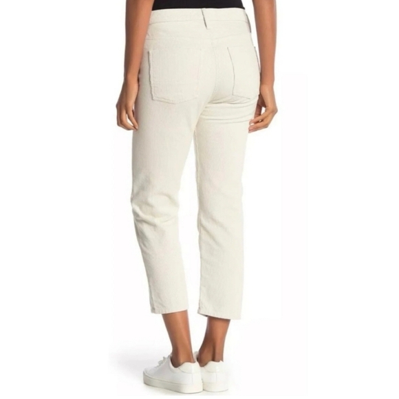 VINCE Women's Slouch Cropped Corduroy Pants Winter White Size 12 Minimialist - Picture 10 of 10